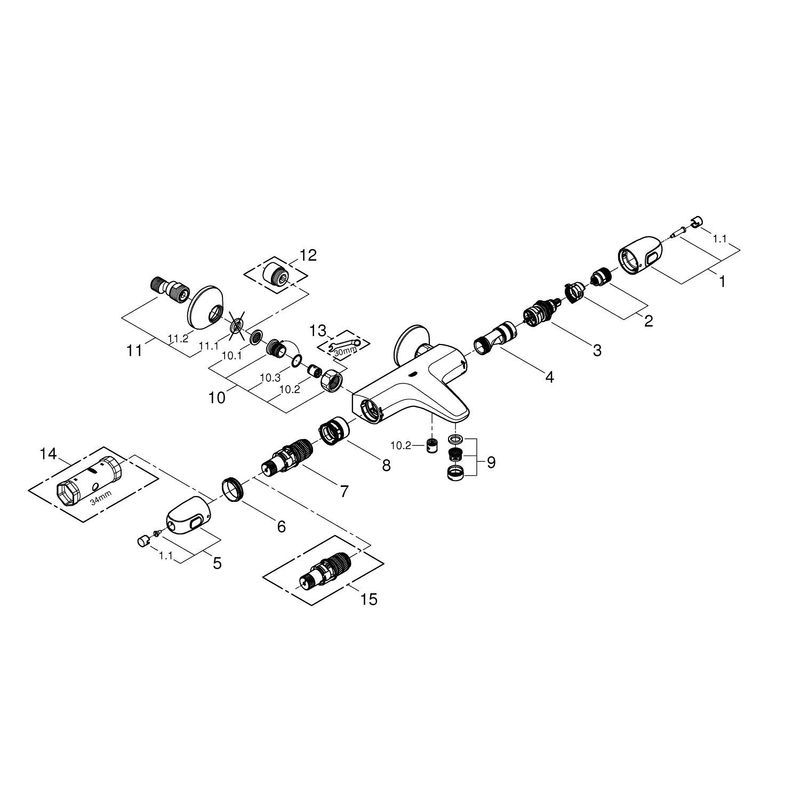 Casa si Gradina - Sanitare - Lavoar baie si accesorii - Baterii sanitare - Baterie cada Grohe 34816003, 1 bar, 317 mm, 173 mm, 101 mm, 2 orificii instalare, 1/2 dimensiune racord, Crom - Infinity.ro