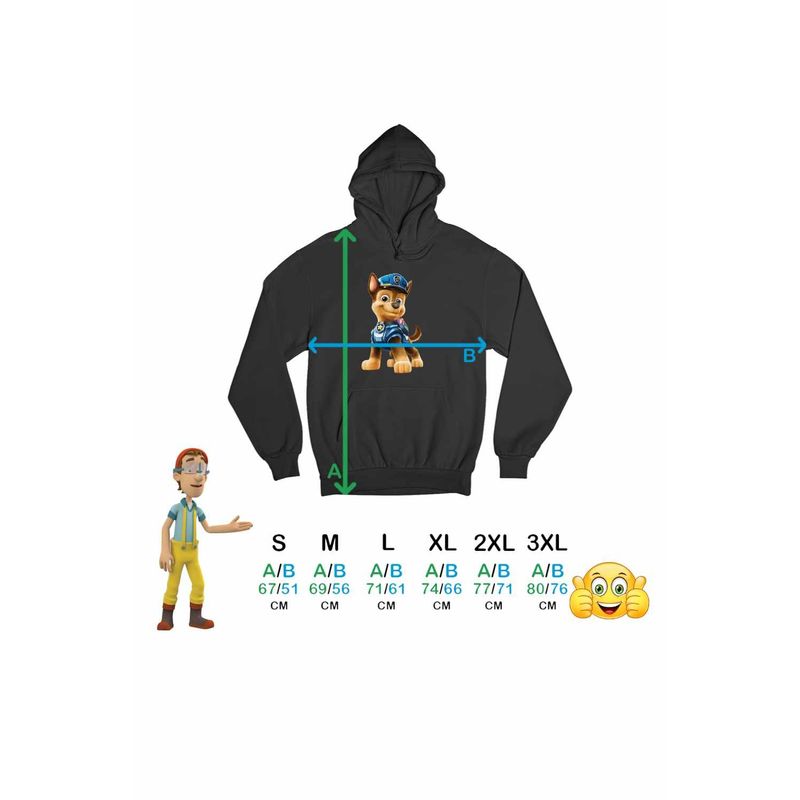 Fashion, accesorii si bijuterii - Barbati - Imbracaminte - Hanorace barbati - Hanorac Barbati Paw Patrol Chase Patrula Catelusilor Politist, negru, marime M - Infinity.ro