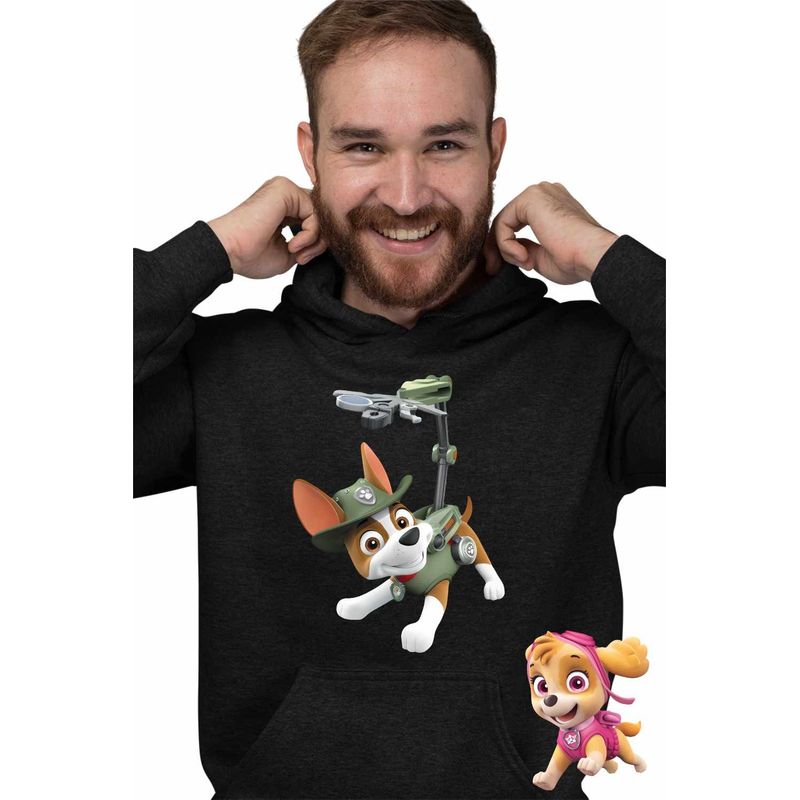 Fashion, accesorii si bijuterii - Barbati - Imbracaminte - Hanorace barbati - Hanorac Barbati Paw Patrol Tracker Patrula Catelusilor Geek, negru, marime 3XL - Infinity.ro