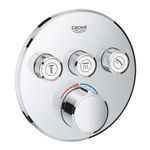 Casa si Gradina - Sanitare - Lavoar baie si accesorii - Baterii sanitare - Unitate control Grohe 29146000, 1 bar, 158 mm, 10 mm, 3 iesiri, 2 functii palarie dus, 1/2 dimensiune racord, Crom - Infinity.ro