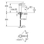 Casa si Gradina - Sanitare - Lavoar baie si accesorii - Baterii sanitare - Baterie lavoar Grohe 23590001, 28 mm, 5.7 l/min, 0.3 bar, 35 mm, 174 mm, 116 mm, 360 mm, 1 orificii instalare, Crom - Infinity.ro