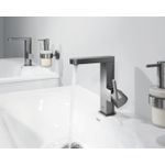 Casa si Gradina - Sanitare - Lavoar baie si accesorii - Baterii sanitare - Baterie lavoar Grohe 23871AL3, Plus, M, 190 mm, pivotanta, ventil, mat, grafit - Infinity.ro