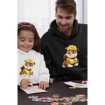 Fashion, accesorii si bijuterii - Barbati - Imbracaminte - Hanorace barbati - Hanorac Barbati Paw Patrol Rubble Patrula Catelusilor Mecanic, negru, marime 2XL - Infinity.ro