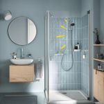 Casa si Gradina - Sanitare - Cazi si cabine de dus - Coloane si seturi de dus - Coloana dus Grohe 26930001, 1.75 m, 110 mm, 920 mm, 2 functii para dus, 1/2 conexiune furtun, conexiune universala, Crom - Infinity.ro