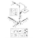 Casa si Gradina - Sanitare - Cazi si cabine de dus - Coloane si seturi de dus - Sistem de dus Grohe 26837AL0, SmartActive Cube 310, aparent, 310 mm, termostat, 1 functie, mat, grafit - Infinity.ro
