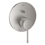 Casa si Gradina - Sanitare - Cazi si cabine de dus - Coloane si seturi de dus - Unitate comanda Grohe 24058DC1, Essence, 2 iesiri, necesita valva, mat, otel satinat - Infinity.ro