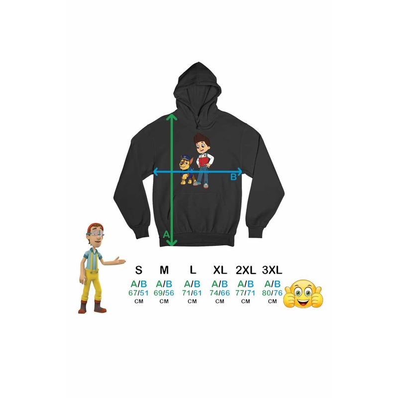 Fashion, accesorii si bijuterii - Barbati - Imbracaminte - Hanorace barbati - Hanorac Barbati Paw Patrol Ryder Chase Patrula Catelusilor, negru, marime XL - Infinity.ro