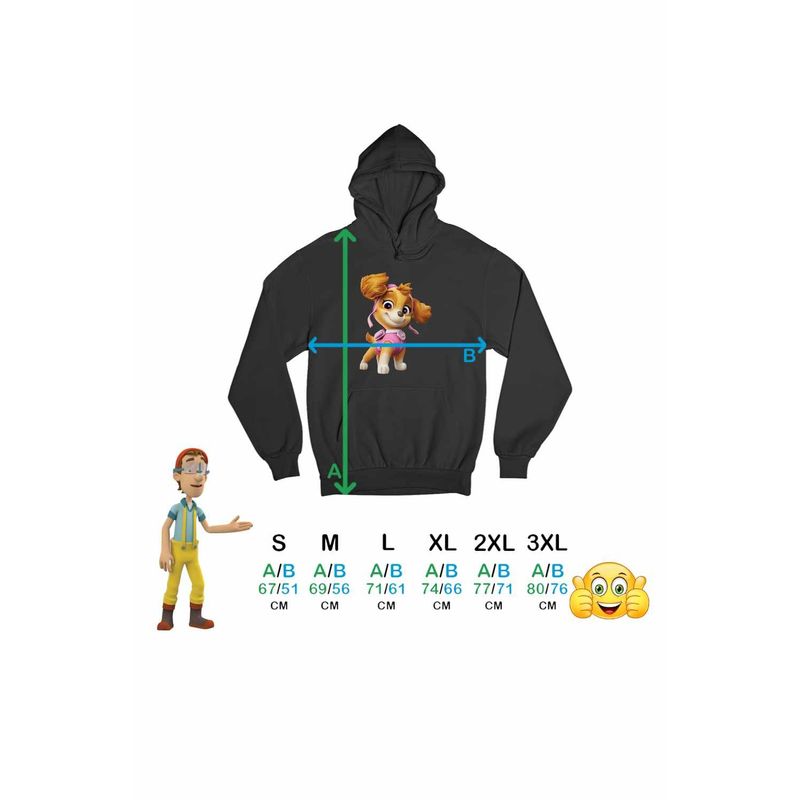 Fashion, accesorii si bijuterii - Barbati - Imbracaminte - Hanorace barbati - Hanorac Barbati Paw Patrol Skye Patrula Catelusilor Pilot, negru, marime 3XL - Infinity.ro