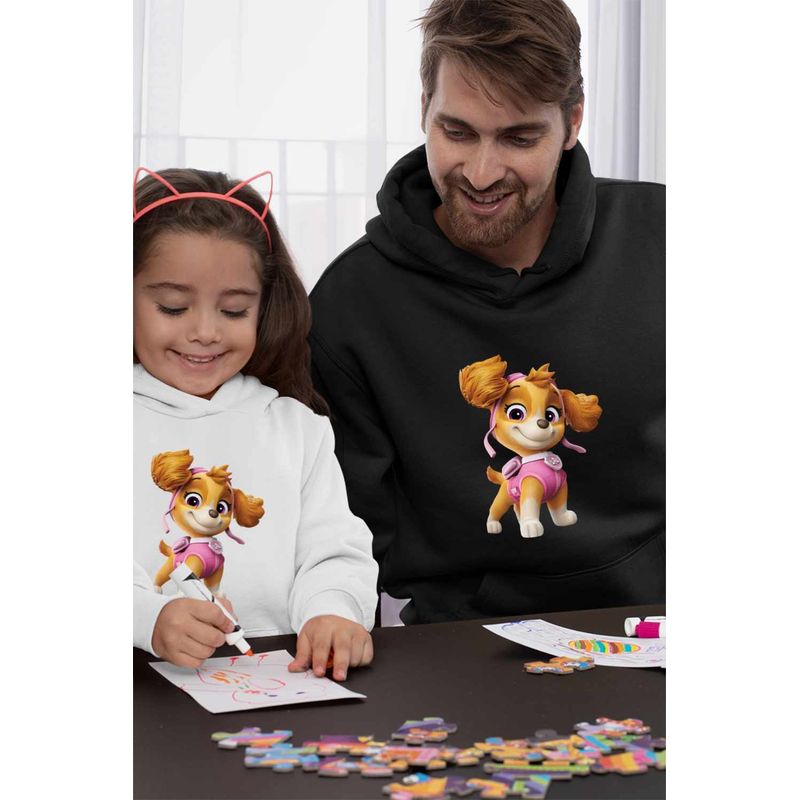 Fashion, accesorii si bijuterii - Barbati - Imbracaminte - Hanorace barbati - Hanorac Barbati Paw Patrol Skye Patrula Catelusilor Pilot, negru, marime 3XL - Infinity.ro