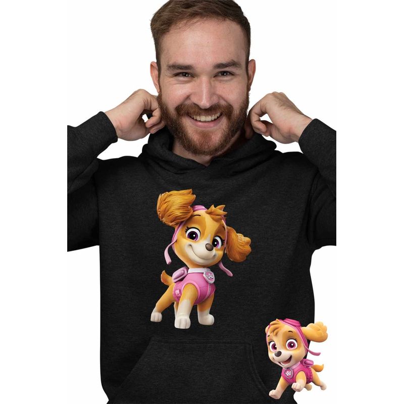 Fashion, accesorii si bijuterii - Barbati - Imbracaminte - Hanorace barbati - Hanorac Barbati Paw Patrol Skye Patrula Catelusilor Pilot, negru, marime 3XL - Infinity.ro