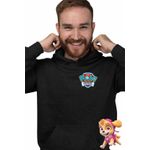 Fashion, accesorii si bijuterii - Barbati - Imbracaminte - Hanorace barbati - Hanorac Barbati Paw Patrol Emblema Patrula Catelusilor, negru, marime 2XL - Infinity.ro