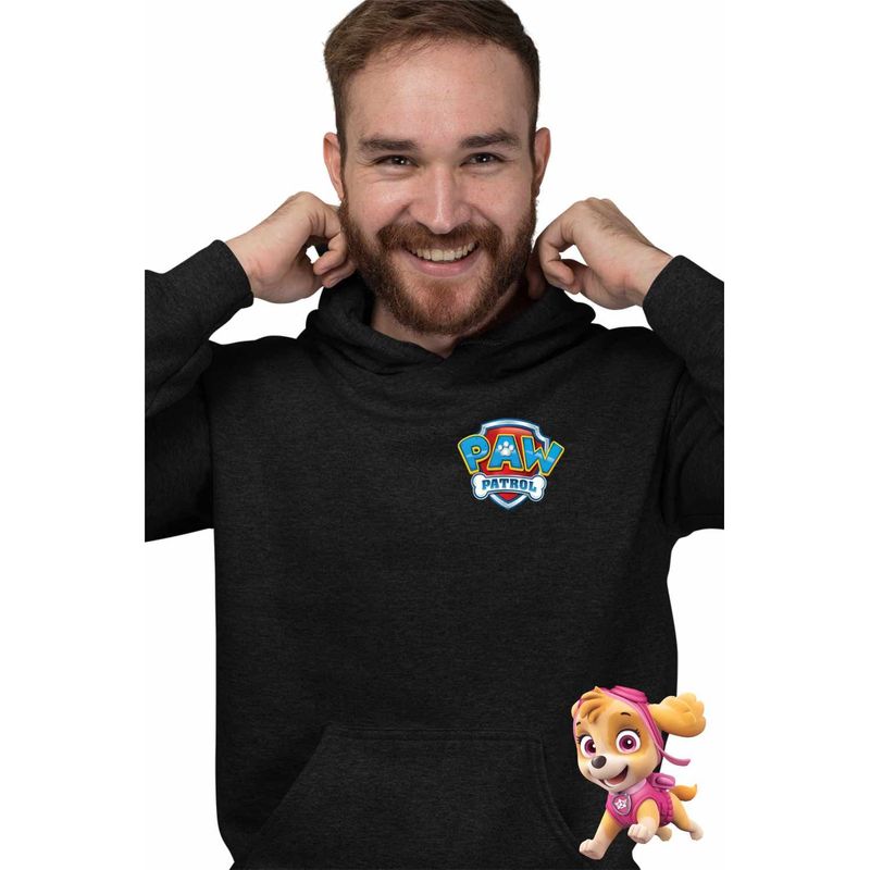 Fashion, accesorii si bijuterii - Barbati - Imbracaminte - Hanorace barbati - Hanorac Barbati Paw Patrol Emblema Patrula Catelusilor, negru, marime 2XL - Infinity.ro