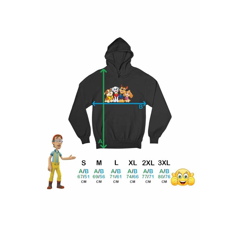 Fashion, accesorii si bijuterii - Barbati - Imbracaminte - Hanorace barbati - Hanorac Barbati Paw Patrol Desene Animate Patrula Catelusilor, negru, marime S - Infinity.ro