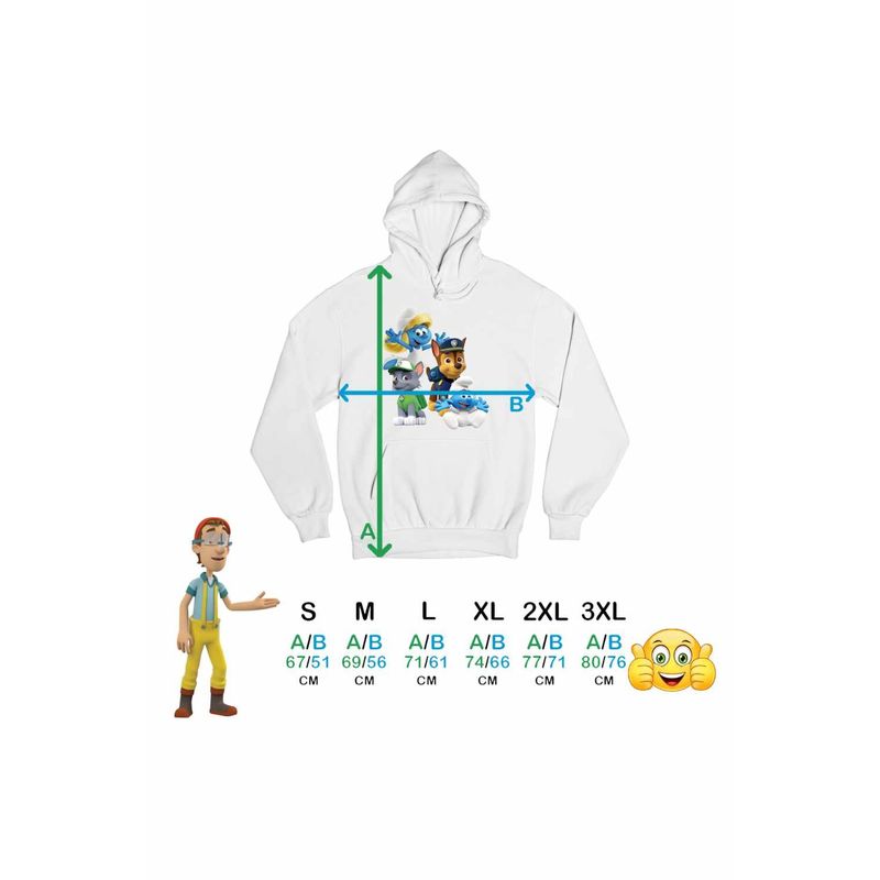 Fashion, accesorii si bijuterii - Barbati - Imbracaminte - Hanorace barbati - Hanorac Barbati Paw Patrol Strumfii Strumfita Baby Stumf, alb, marime L - Infinity.ro