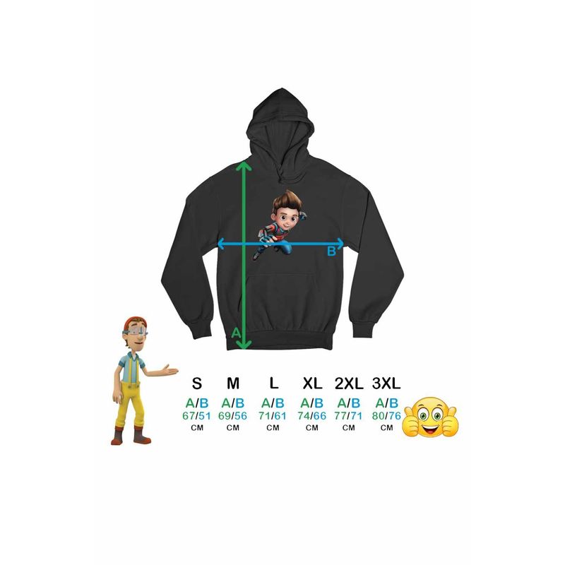 Fashion, accesorii si bijuterii - Barbati - Imbracaminte - Hanorace barbati - Hanorac Barbati Paw Patrol Ryder Patrula Catelusilor Politist, negru, marime 3XL - Infinity.ro