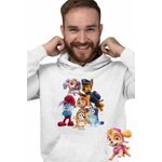 Fashion, accesorii si bijuterii - Barbati - Imbracaminte - Hanorace barbati - Hanorac Barbati Paw Patrol Bluey Blue Bingo Papa Strumf Sirena Coral, alb, marime M - Infinity.ro