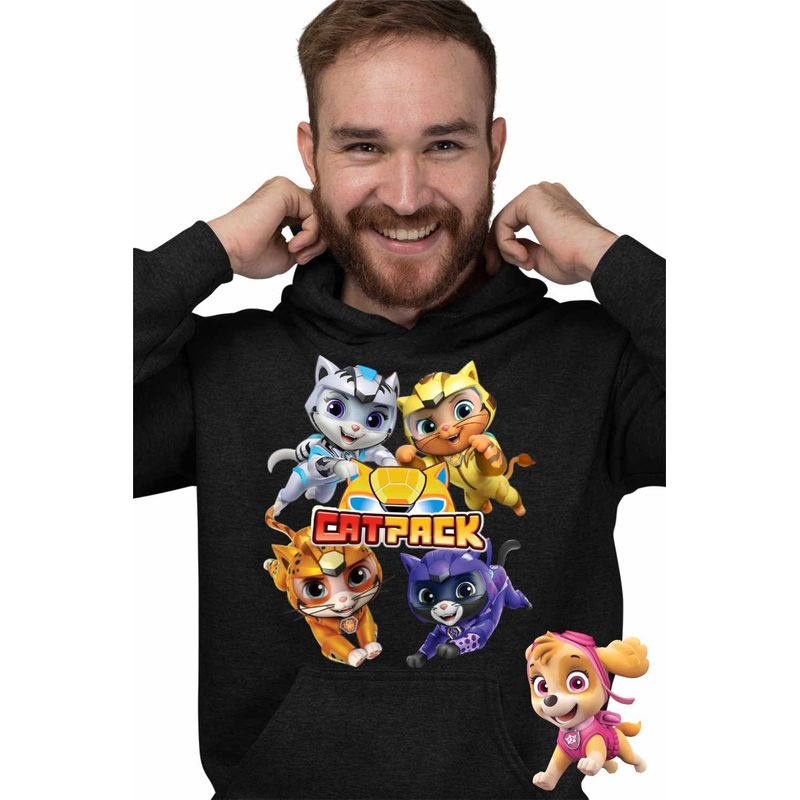 Fashion, accesorii si bijuterii - Barbati - Imbracaminte - Hanorace barbati - Hanorac Barbati Paw Patrol Cat Pack Actiune Patrula Catelusilor, negru, marime XL - Infinity.ro