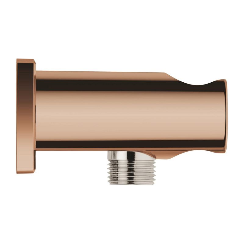 Casa si Gradina - Sanitare - Cazi si cabine de dus - Coloane si seturi de dus - Cot iesire dus Grohe 26659DA0, Rainshower SoftSquare, 1/2'' x 1/2'', suport para, lucios, cupru - Infinity.ro