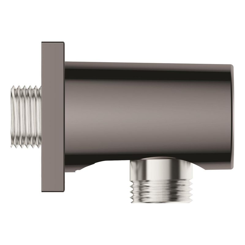 Casa si Gradina - Sanitare - Cazi si cabine de dus - Coloane si seturi de dus - Cot iesire dus Grohe 27076A00, Rainshower Cube, 1/2'' x 1/2'', lucios, grafit - Infinity.ro