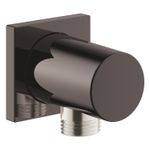 Casa si Gradina - Sanitare - Cazi si cabine de dus - Coloane si seturi de dus - Cot iesire dus Grohe 27076A00, Rainshower Cube, 1/2'' x 1/2'', lucios, grafit - Infinity.ro