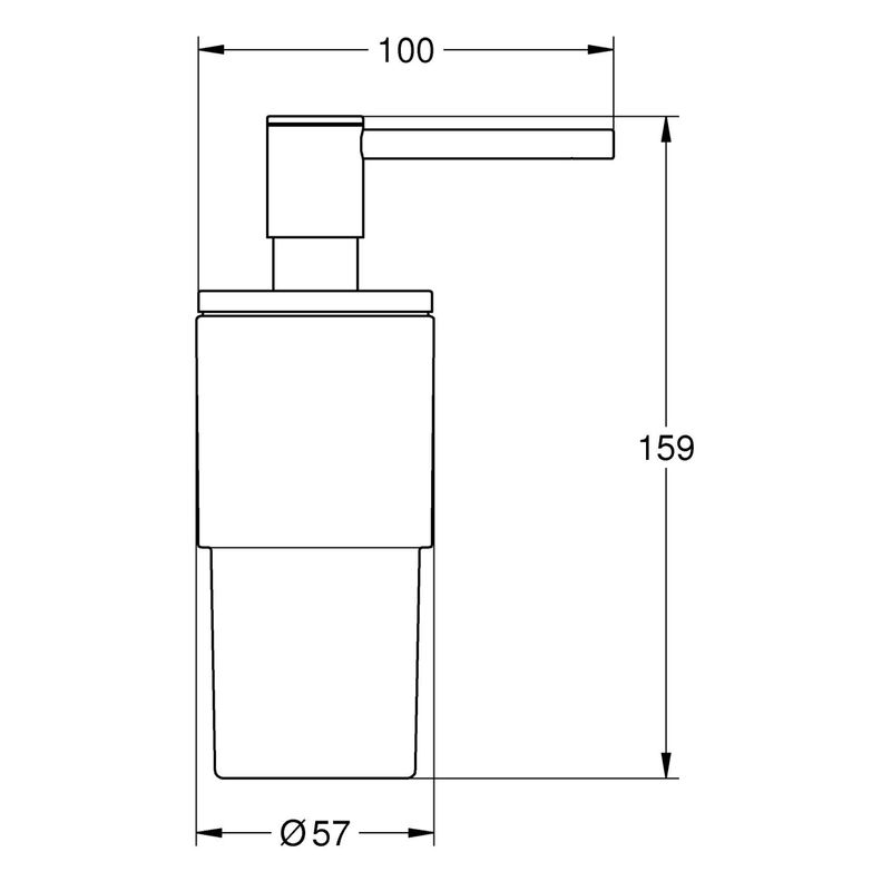 Casa si Gradina - Sanitare - Suporturi si accesorii baie - Dispensere - Dozator sapun lichid Grohe 40306A03, Atrio, 160 ml, sticla, metal, fara suport, lucios, grafit - Infinity.ro