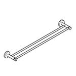 Casa si Gradina - Sanitare - Suporturi si accesorii baie - Suporturi baie - Bara prosop dubla Grohe 41203GN0, Start, 600 mm, meta, mat, auriu - Infinity.ro