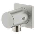 Casa si Gradina - Sanitare - Suporturi si accesorii baie - Suporturi baie - Cot iesire Grohe 27076DC0, Rainshower, 1/2'' x 1/2'', mat, otel satinat - Infinity.ro