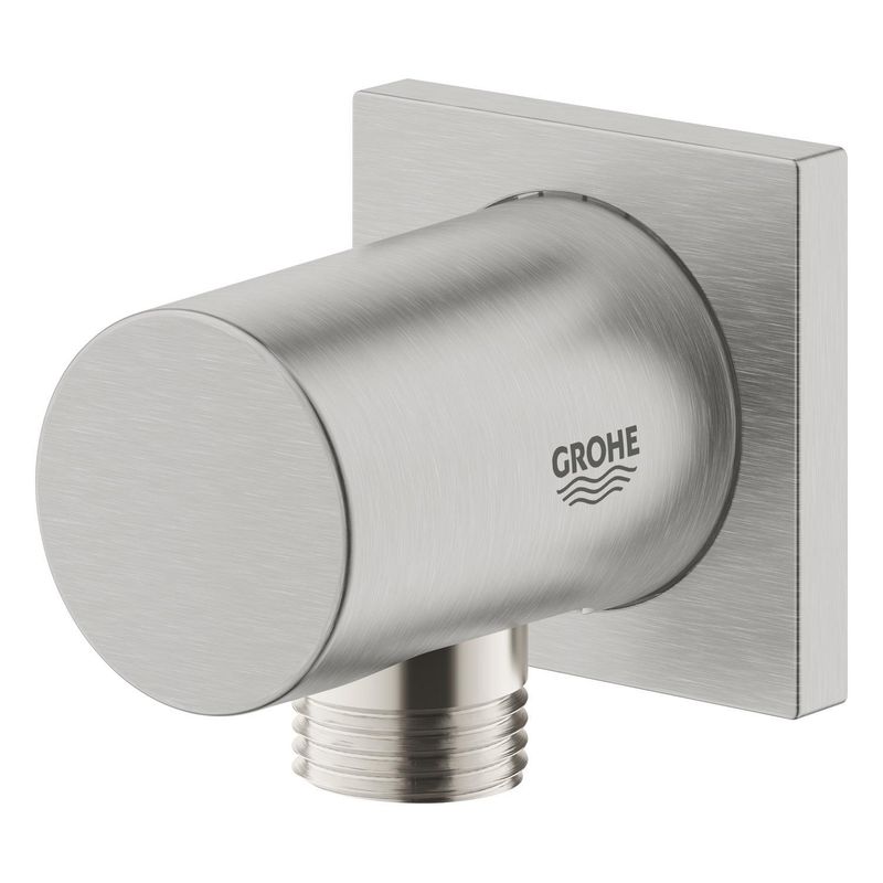 Casa si Gradina - Sanitare - Suporturi si accesorii baie - Suporturi baie - Cot iesire Grohe 27076DC0, Rainshower, 1/2'' x 1/2'', mat, otel satinat - Infinity.ro