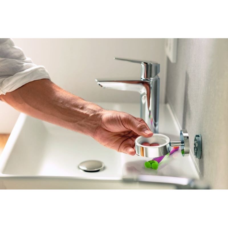 Casa si Gradina - Sanitare - Suporturi si accesorii baie - Suporturi baie - Bara prosop Grohe 41187DC0, Start, pe perete, 800 mm, metal, mat, otel satinat - Infinity.ro