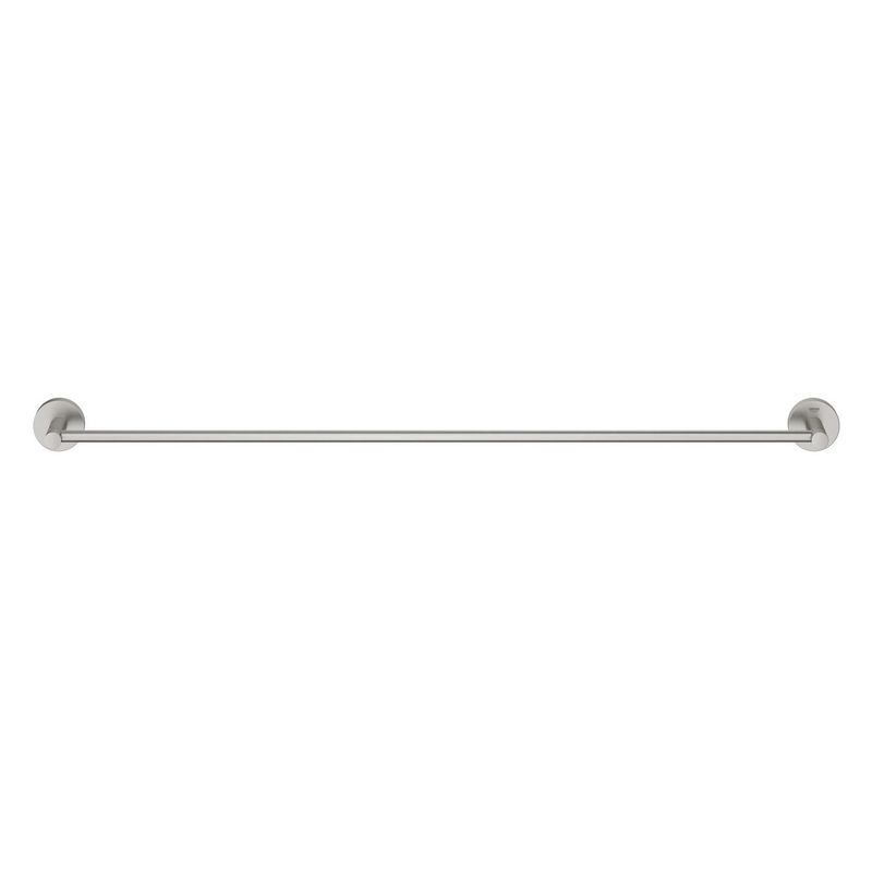 Casa si Gradina - Sanitare - Suporturi si accesorii baie - Suporturi baie - Bara prosop Grohe 41187DC0, Start, pe perete, 800 mm, metal, mat, otel satinat - Infinity.ro