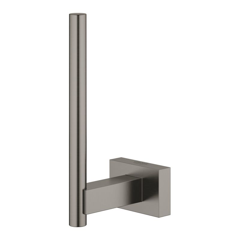 Casa si Gradina - Sanitare - Suporturi si accesorii baie - Suporturi baie - Suport hartie igienica Grohe 40623AL1, Essentials Cube, fixare ascunsa, mat, grafit - Infinity.ro