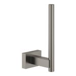 Casa si Gradina - Sanitare - Suporturi si accesorii baie - Suporturi baie - Suport hartie igienica Grohe 40623AL1, Essentials Cube, fixare ascunsa, mat, grafit - Infinity.ro
