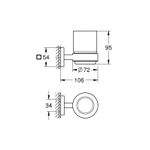 Casa si Gradina - Sanitare - Suporturi si accesorii baie - Suporturi baie - Pahar baie Grohe 41097DC0, Start Cube, pe perete, metal/sticla, mat, otel satinat - Infinity.ro