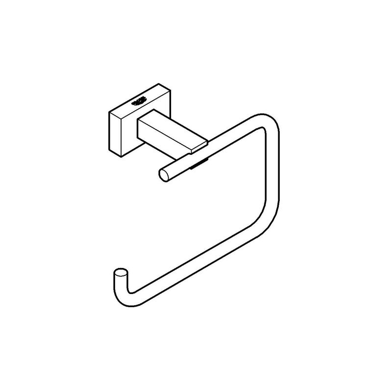 Casa si Gradina - Sanitare - Suporturi si accesorii baie - Suporturi baie - Suport hartie igienica Grohe 40507DC1, Essentials Cube, pe perete, metal, mat, otel satinat - Infinity.ro