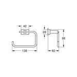 Casa si Gradina - Sanitare - Suporturi si accesorii baie - Suporturi baie - Suport hartie igienica Grohe 40507DC1, Essentials Cube, pe perete, metal, mat, otel satinat - Infinity.ro