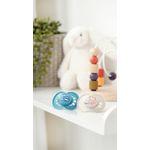 Jucarii, Copii si Bebe - Hrana si alaptare - Biberoane, suzete si accesorii hranire - Suzete si accesorii - Set 2 suzete ortodontice MAM Original Planet Love, 6-18 luni, silicon, Albastru/Crem - Infinity.ro
