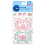 Jucarii, Copii si Bebe - Hrana si alaptare - Biberoane, suzete si accesorii hranire - Suzete si accesorii - Set 2 suzete ortodontice MAM Original Sealife, 6-18 luni, silicon, Roz/Verde - Infinity.ro