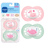 Jucarii, Copii si Bebe - Hrana si alaptare - Biberoane, suzete si accesorii hranire - Suzete si accesorii - Set 2 suzete ortodontice MAM Original Sealife, 6-18 luni, silicon, Roz/Verde - Infinity.ro