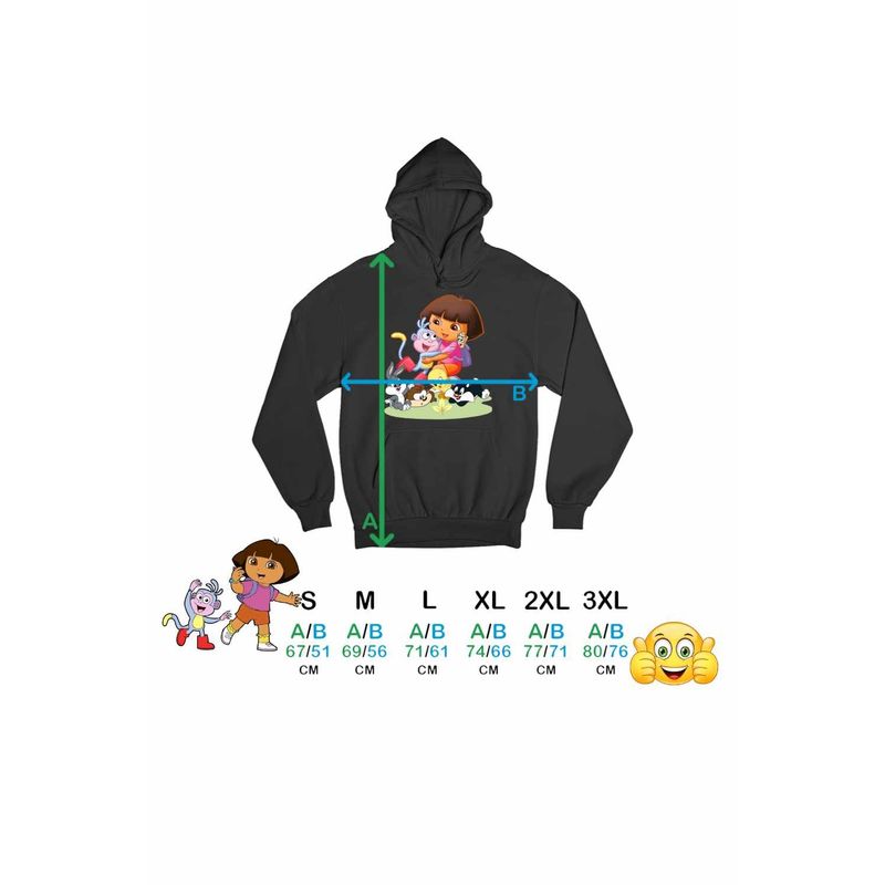 Fashion, accesorii si bijuterii - Barbati - Imbracaminte - Hanorace barbati - Hanorac Barbati Dora Exploratoarea Looney Tunes Taz Bugs Bunny Sylvester Tweety Baby, negru, marime XL - Infinity.ro