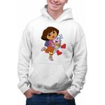Fashion, accesorii si bijuterii - Barbati - Imbracaminte - Hanorace barbati - Hanorac Barbati Dora Exploratoarea Explorere, alb, marime 3XL - Infinity.ro