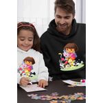 Fashion, accesorii si bijuterii - Barbati - Imbracaminte - Hanorace barbati - Hanorac Barbati Dora Exploratoarea Looney Tunes Taz Bugs Bunny Sylvester Tweety Baby, negru, marime XL - Infinity.ro