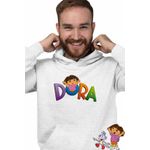 Fashion, accesorii si bijuterii - Barbati - Imbracaminte - Hanorace barbati - Hanorac Barbati Desene Animate Dora Exploratoarea Explorer, alb, marime M - Infinity.ro