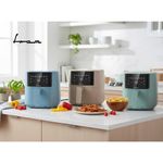 Electronice si Electrocasnice - Electrocasnice bucatarie - Aparate de gatit & desert - Friteuze - Friteuza cu aer cald Fram FAF-B6BL17SQ, 5.7L, 1700W-2200W, Albastru - Infinity.ro