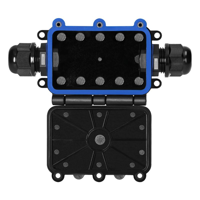 Casa si Gradina - Electrice - Accesorii electrice - Accesorii prize si intrerupatoare - Doza derivatie ORNO OR-JB-13815/2, 2 intrari 2xM20, conector rapid, IP68, neagra - Infinity.ro