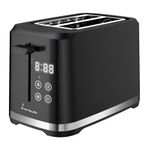 Electronice si Electrocasnice - Electrocasnice bucatarie - Preparare paine - Prajitoare de paine - Prajitor de paine FRAM FTP-8007DBK, 800W, 2 felii, Negru/Inox - Infinity.ro