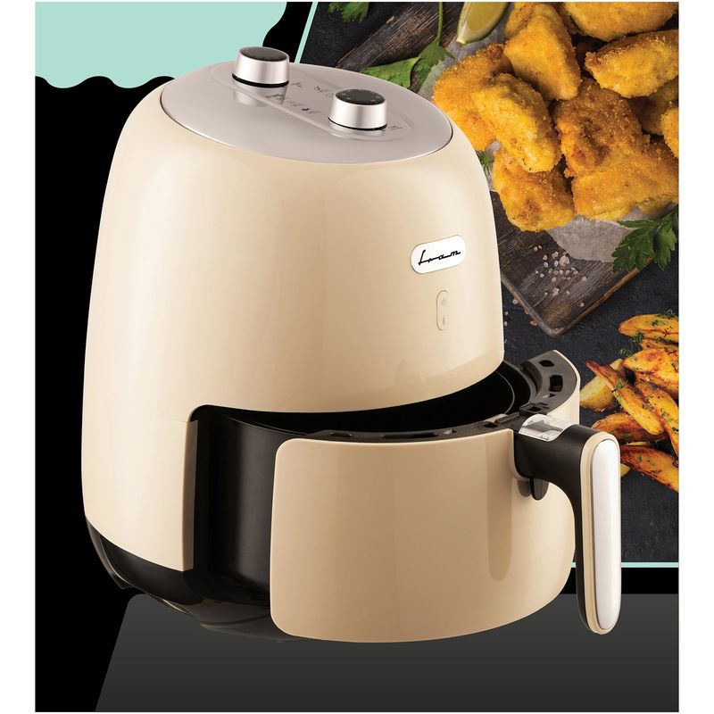 Electronice si Electrocasnice - Electrocasnice bucatarie - Aparate de gatit & desert - Friteuze - Friteuza cu aer cald FRAM Airfryer FAF-1500CR, 1500W, 3.2L, crem - Infinity.ro