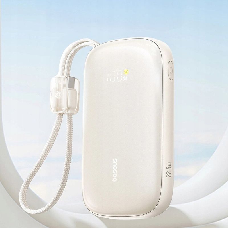 Laptop, Telefoane si Tablete - Telefoane mobile si accesorii - Accesorii Telefoane - Baterii externe - Baterie externa Baseus EnerFill FC21 Qpow 3 Ultra (E0027L01), 10000mAh, 22.5W, Natural Titanum - Infinity.ro