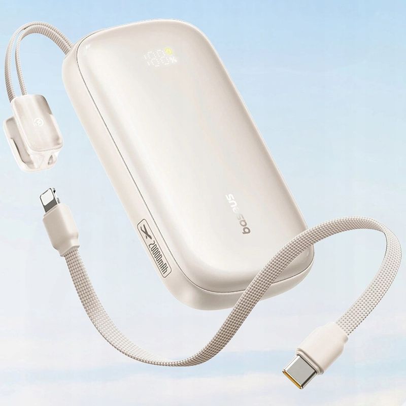 Laptop, Telefoane si Tablete - Telefoane mobile si accesorii - Accesorii Telefoane - Baterii externe - Baterie externa Baseus EnerFill FC21 Qpow 3 Ultra (E0027L01), 10000mAh, 22.5W, Natural Titanum - Infinity.ro