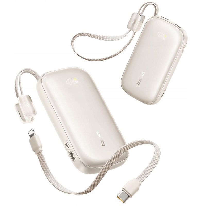 Laptop, Telefoane si Tablete - Telefoane mobile si accesorii - Accesorii Telefoane - Baterii externe - Baterie externa Baseus EnerFill FC21 Qpow 3 Ultra (E0027L01), 10000mAh, 22.5W, Natural Titanum - Infinity.ro