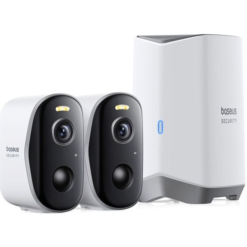 Casa si Gradina - Electrice - Smart Home - Camere de supraveghere - Sistem supraveghere video wireless Baseus Security N1 HomeStation, 2 camere, 2K HD, baterie 7800 mAh - Infinity.ro